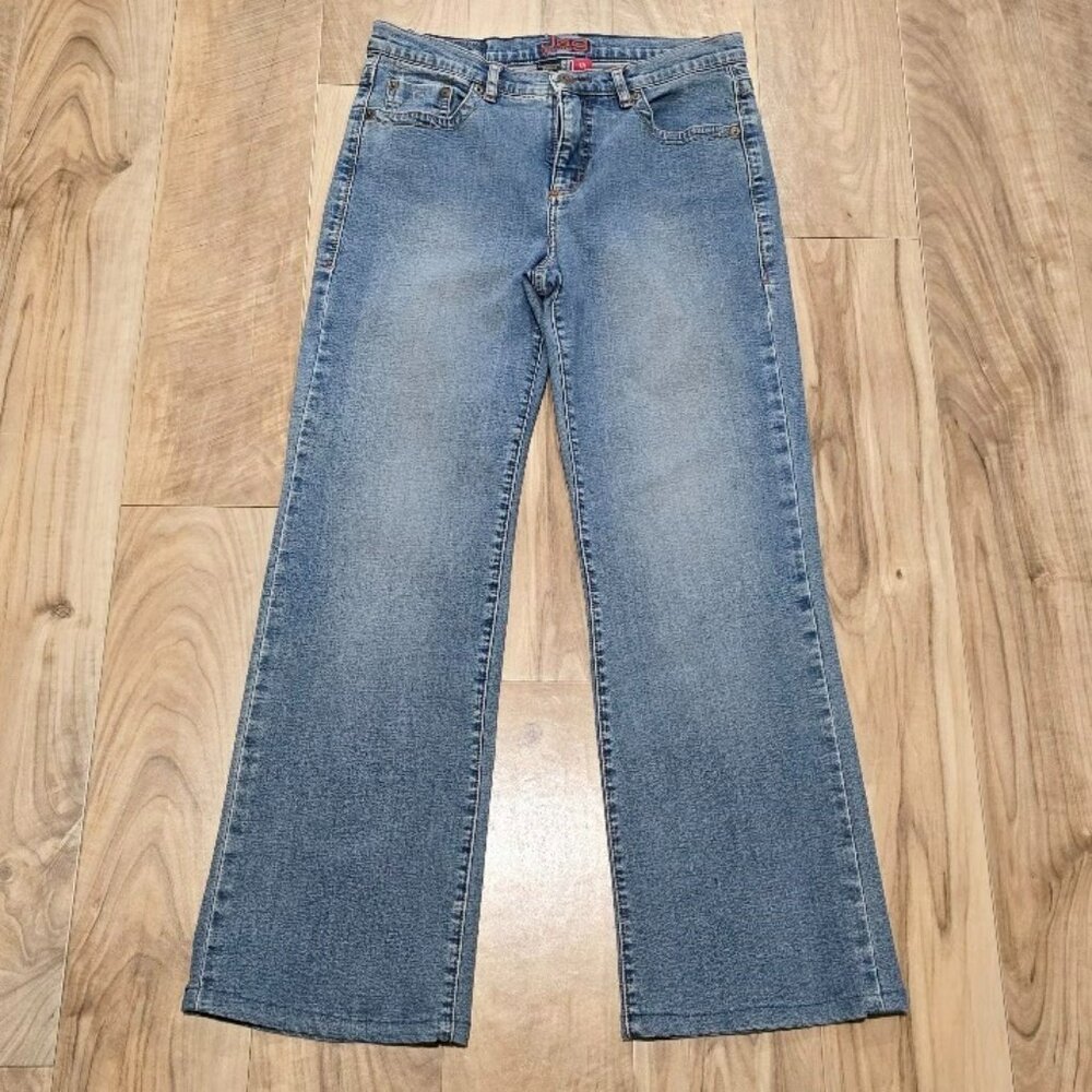 JAG Jeans Womens 10 Mid Rise Medium Wash Straight Leg Jeans 31.5 x 28